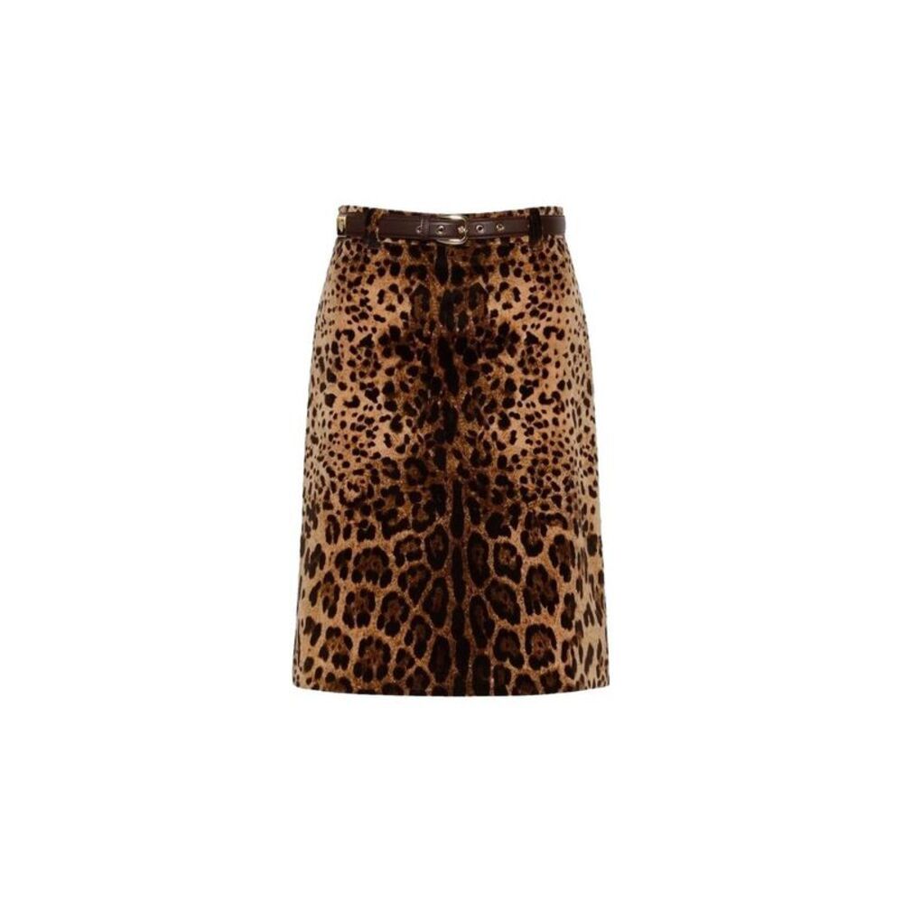 Max Mara Brown Cotton Midi Women's Skirt